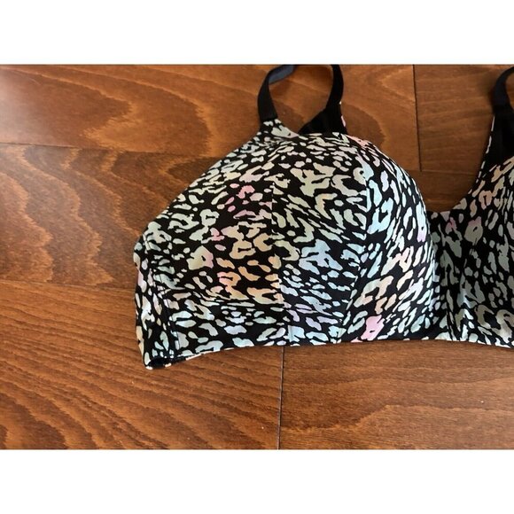 Torrid Curve Womens Balconette Lightly Bra Animal Print Rainbow Wireless 46B - Picture 2 of 7